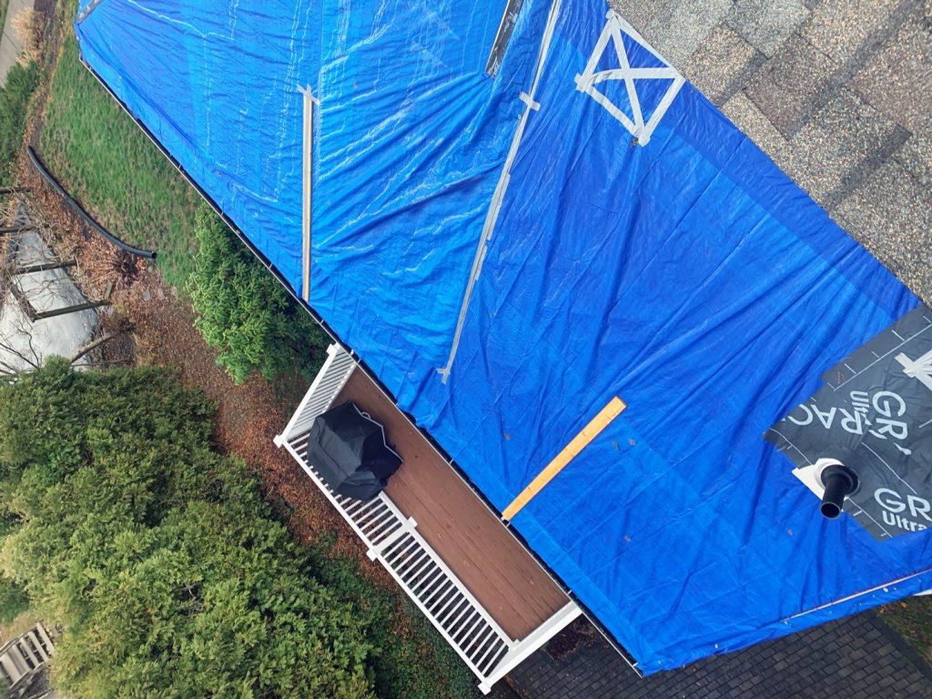 Tarp on Roof